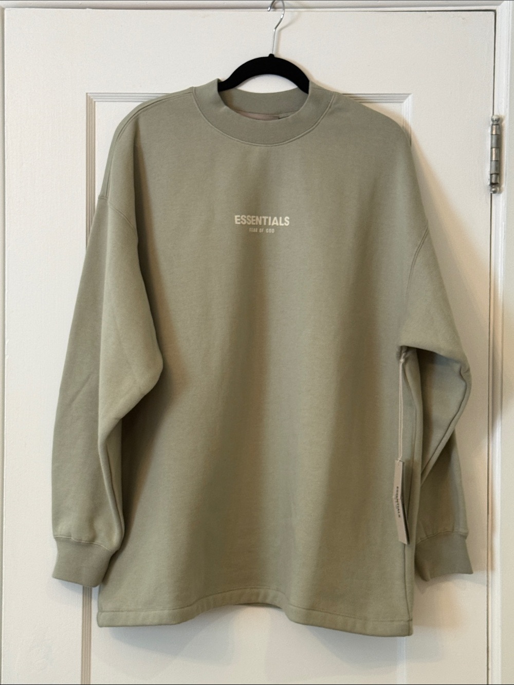 Essentials Fear of God Crewneck Sweater in Sage Green